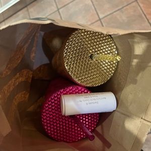 Grande Starbucks tumbler 1 pink 1 gold